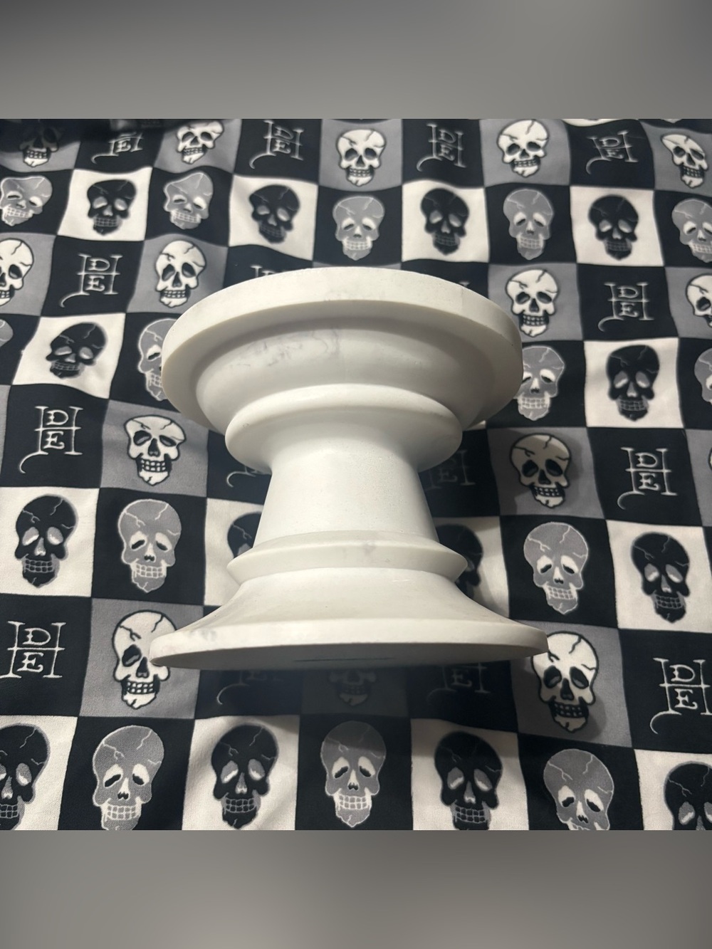 Bath & Body Works White Marble Pedestal Candle Holder